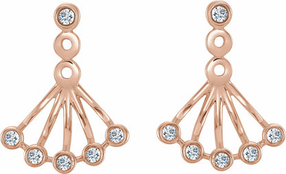 14K Rose 1/6 CTW Diamond Earrings