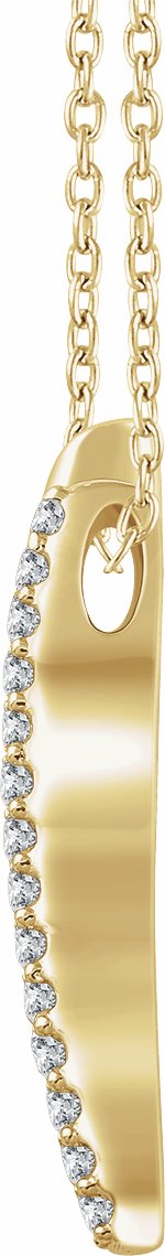 14K Yellow 1/5 CTW Diamond 16-18 Bar Necklace