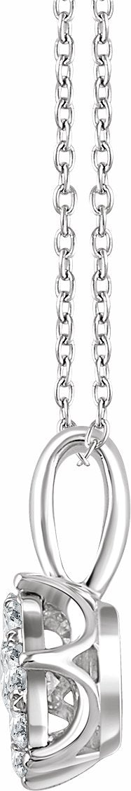14K White 1/3 CTW Diamond 16-18 Necklace