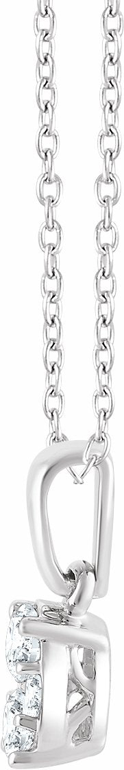 14K White 1/3 CTW Diamond 16-18 Necklace