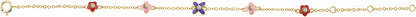 10K Yellow .04 CTW Diamond Youth Flower 7 Bracelet