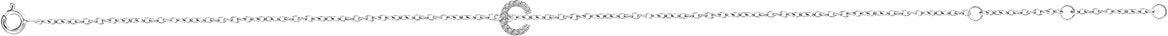 14K White .04 CTW Diamond Initial C 6-7 Bracelet