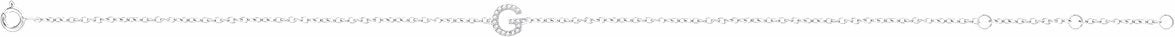 14K White .05 CTW Diamond Initial G 6-7 Bracelet
