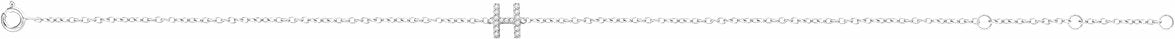14K White .06 CTW Diamond Initial H 6-7 Bracelet