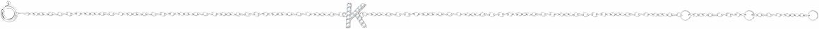 14K White .05 CTW Diamond Initial K 6-7 Bracelet