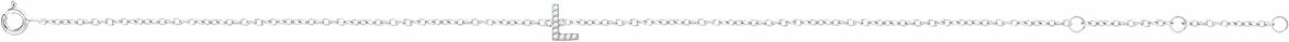 14K White .04 CTW Diamond Initial L 6-7 Bracelet