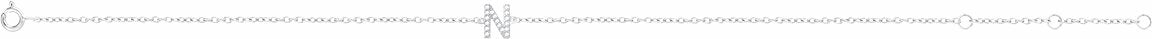 14K White .06 CTW Diamond Initial N 6-7 Bracelet
