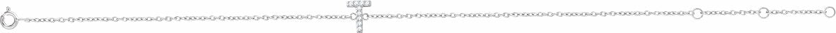 14K White .05 CTW Diamond Initial T 6-7 Bracelet