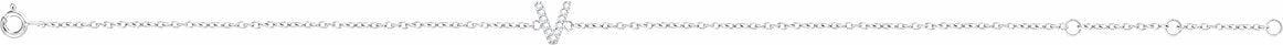 14K White .05 CTW Diamond Initial V 6-7 Bracelet