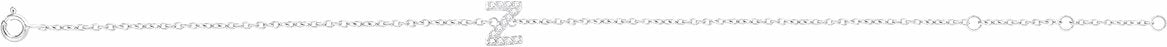 14K White .06 CTW Diamond Initial Z 6-7 Bracelet