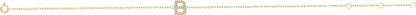 14K Yellow .07 CTW Diamond Initial B 6-7 Bracelet