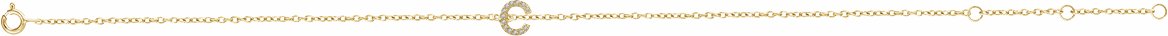 14K Yellow .04 CTW Diamond Initial C 6-7 Bracelet