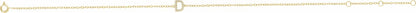 14K Yellow .06 CTW Diamond Initial D 6-7 Bracelet