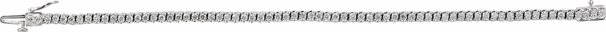 14K White 2 3/4 CTW Diamond 7 Line Bracelet