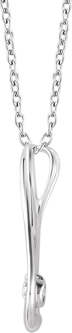 14K White 1/6 CTW Diamond Infinity-Inspired 16-18 Necklace