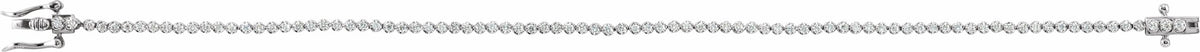 14K White 7/8 CTW Diamond Line 7  Bracelet