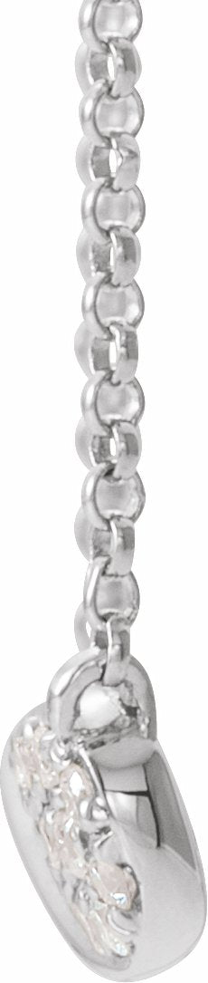 14K White 1/6 CTW Diamond Infinity-Inspired 15-17 Necklace