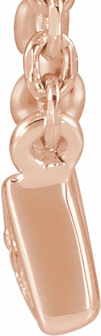 14K Rose .05 CTW Diamond Bar 18 Necklace
