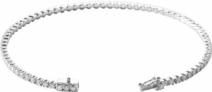 14K White 2 CTW Diamond Line 7 Bracelet