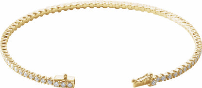 14K Yellow 2 CTW Diamond Line 7 Bracelet