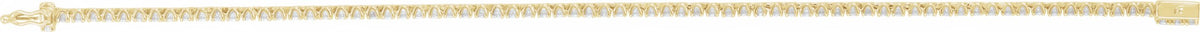 14K Yellow 2 CTW Diamond Line 7 Bracelet