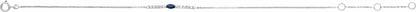 14K White Blue Sapphire & .06 CTW Diamond Bar 5-7 Bracelet