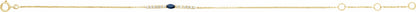 14K Yellow Blue Sapphire & .06 CTW Diamond Bar 5-7 Bracelet