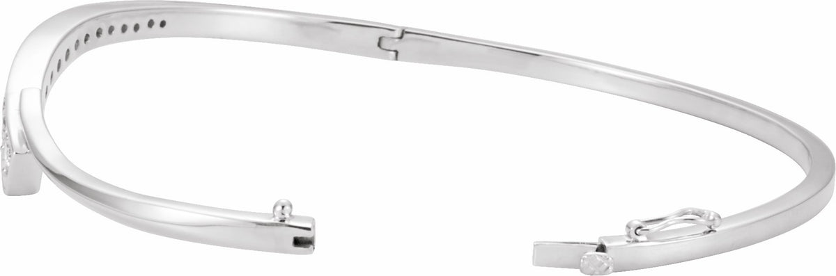 14K White 3/4 CTW Diamond Journey 6.5 Bracelet