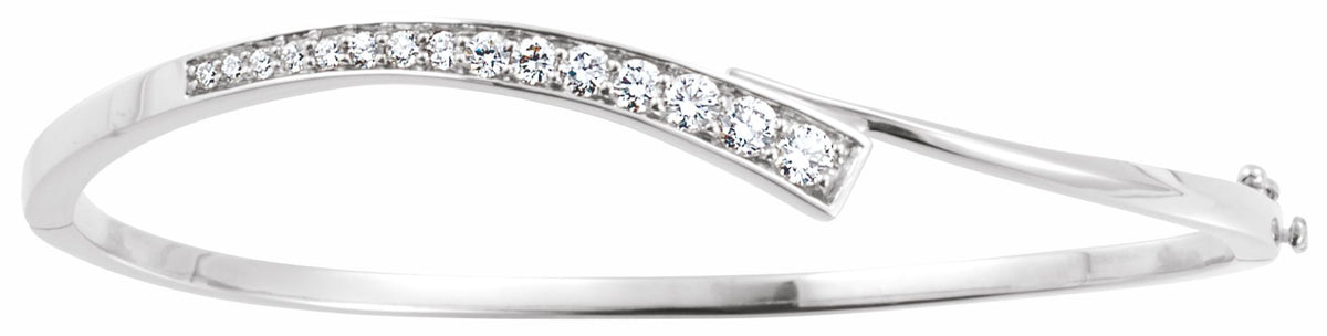 14K White 3/4 CTW Diamond Journey 6.5 Bracelet