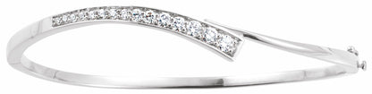 14K White 3/4 CTW Diamond Journey 6.5 Bracelet