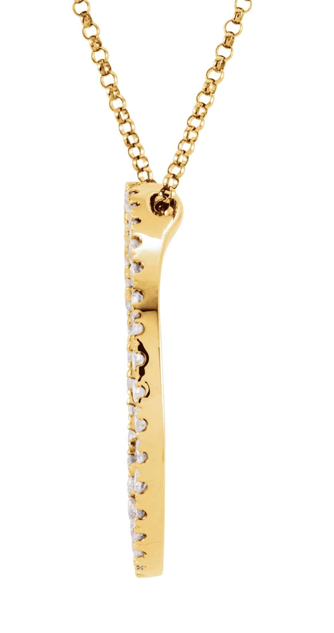 14K Yellow 1 CTW Diamond Circle 18 Necklace