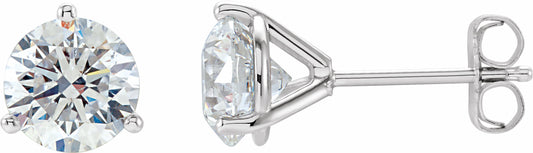 14K White 1 1/2 CTW Diamond Stud Earrings
