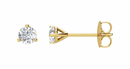 14K Yellow 1/3 CTW Diamond Stud Earrings
