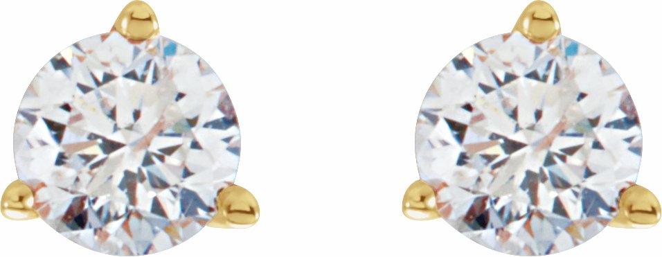 14K Yellow 1/3 CTW Diamond Stud Earrings