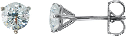14K White 1 CTW Diamond Stud Earrings