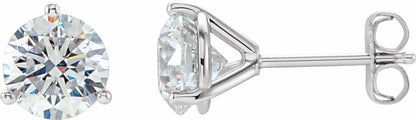 14K White 2 CTW Diamond Stud Earrings