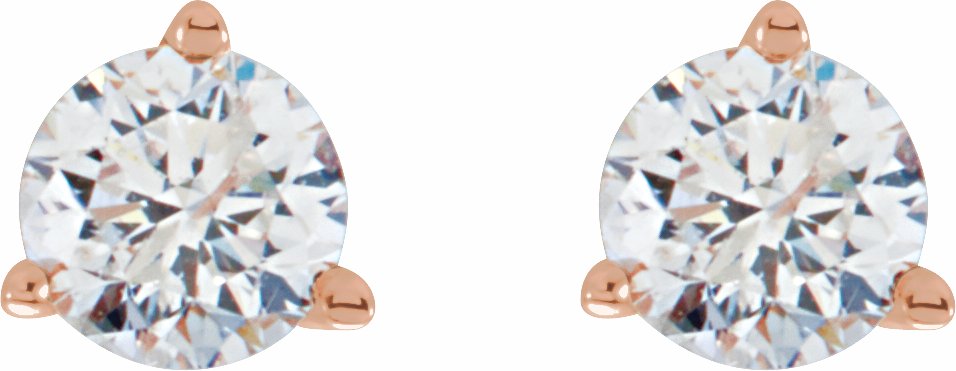 14K Rose 1/3 CTW Diamond Stud Earrings