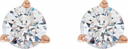 14K Rose 1/3 CTW Diamond Stud Earrings