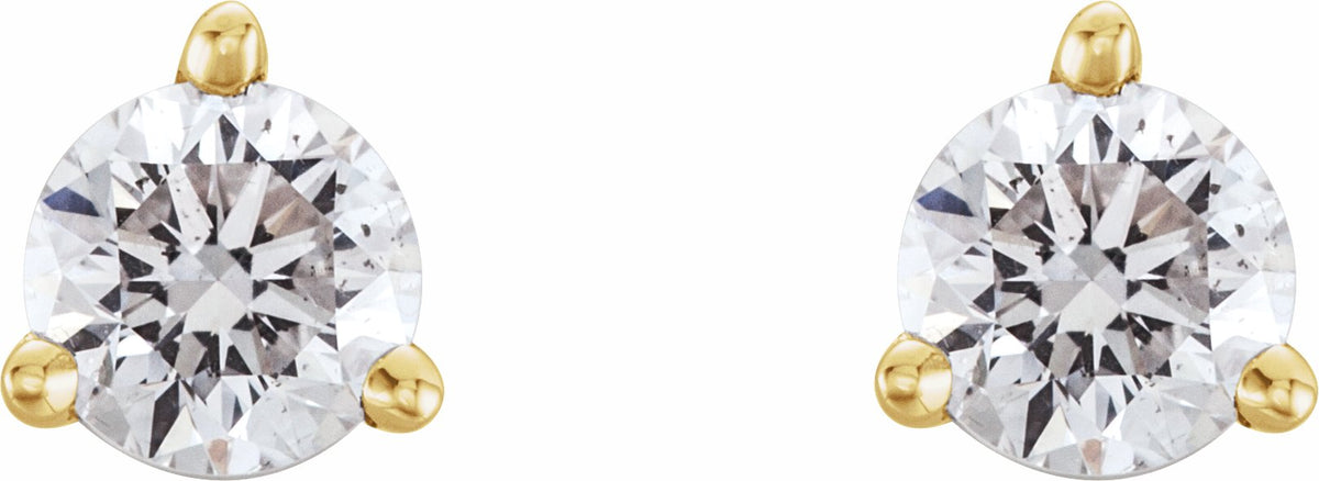 14K Yellow 1/3 CTW Diamond Earrings