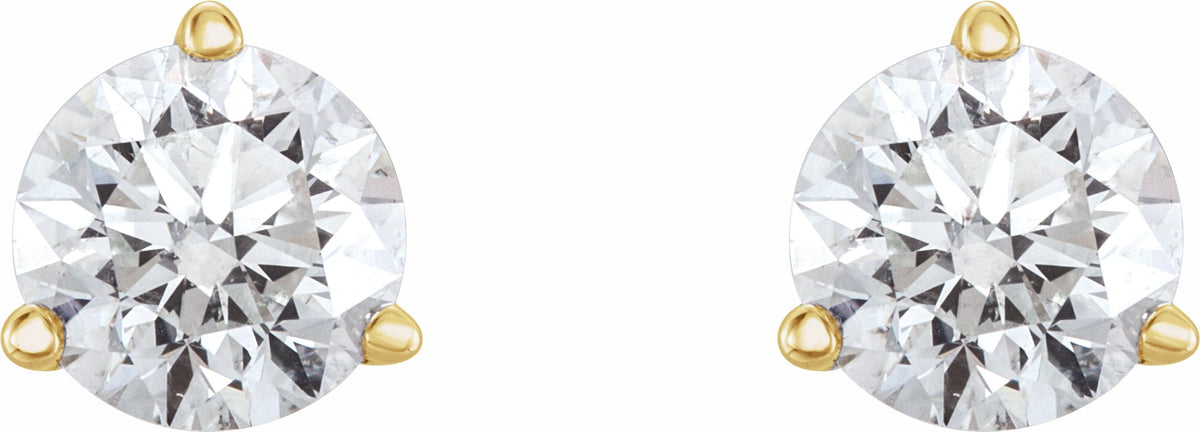 14K Yellow 3/4 CTW Diamond Earrings