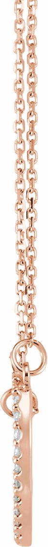 14K Rose 1/5 CTW Diamond Small Heart 16 Necklace