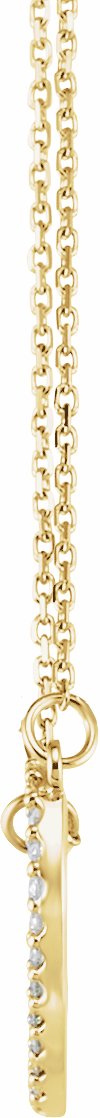 14K Yellow 1/5 CTW Diamond Small Heart 16 Necklace
