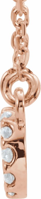 14K Rose .08 CTW Diamond Infinity 16 1/2 Necklace