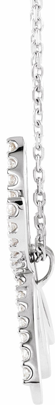 14K White 1/3 CTW Diamond Dragonfly 16 Necklace