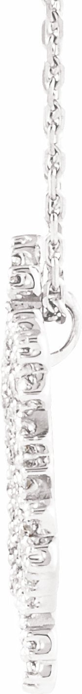 14K White 1/3 CTW Diamond Snowflake 16 Necklace