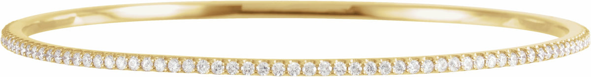 14K Yellow 2 CTW Diamond Stackable Bangle 8 Bracelet