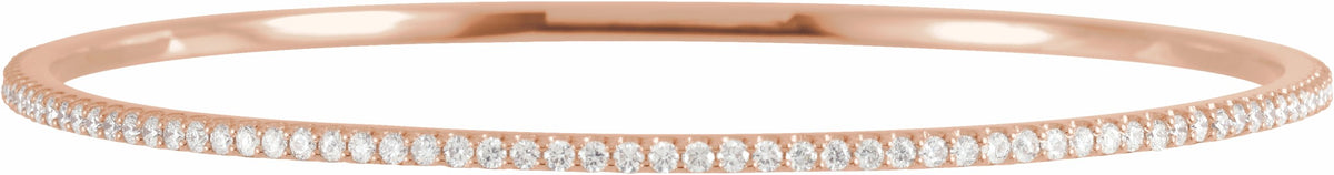 14K Rose 2 CTW Diamond Stackable Bangle 8 Bracelet