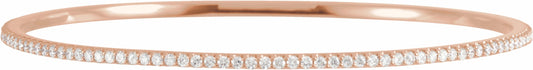 14K Rose 2 CTW Diamond Stackable Bangle 8 Bracelet