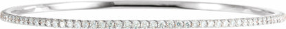 14K White 3 CTW Diamond Stackable Bangle 8 Bracelet