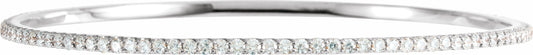 14K White 3 CTW Diamond Stackable Bangle 8 Bracelet